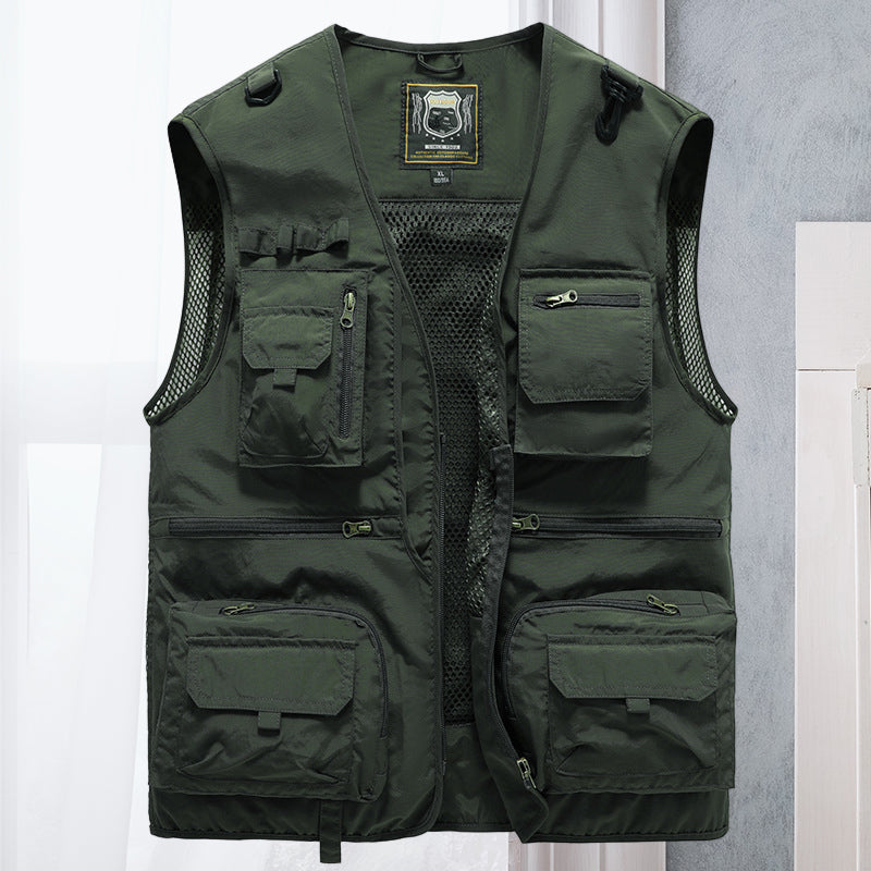 Damen Cargo Weste – Atmungsaktive Netz-Weste mit Vielen Taschen
