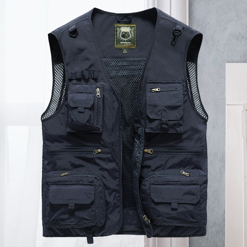 Damen Cargo Weste – Atmungsaktive Netz-Weste mit Vielen Taschen