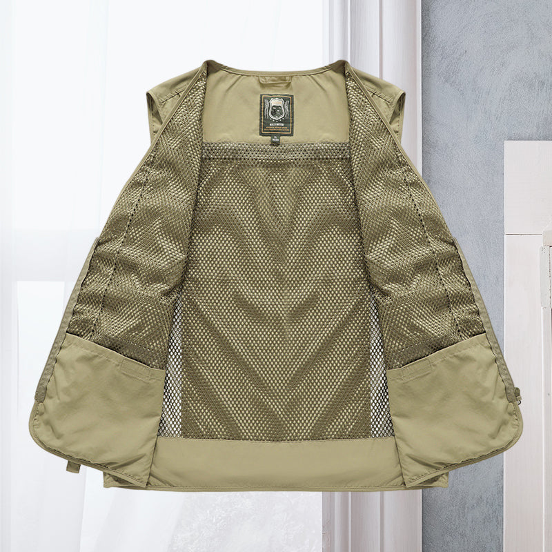 Damen Cargo Weste – Atmungsaktive Netz-Weste mit Vielen Taschen