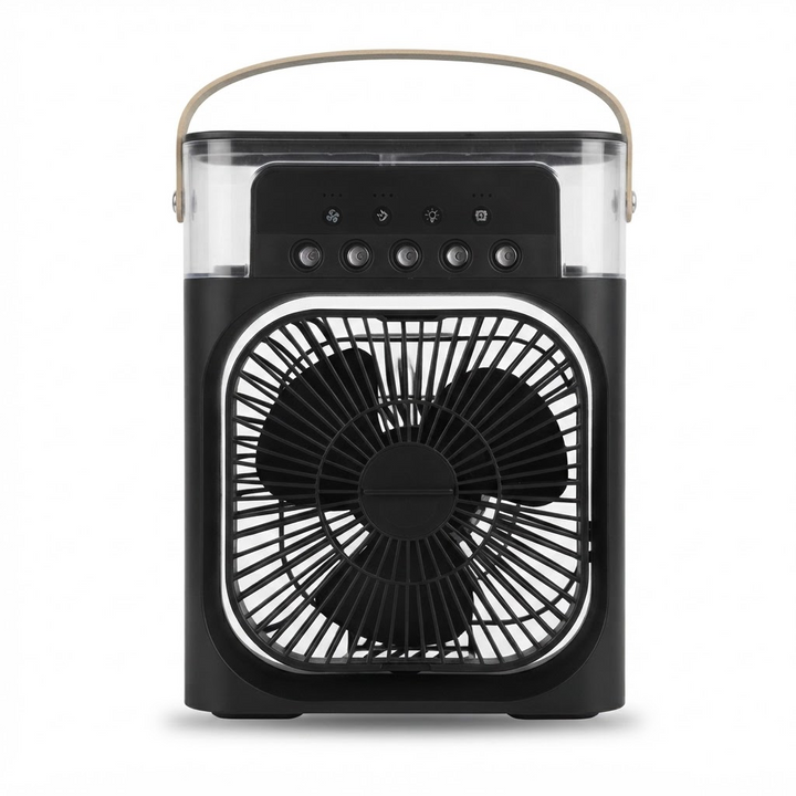 3-in-1 Mini-Luftkühler-Ventilator – Tragbarer Luftbefeuchter & LED-Nachtlicht, USB-Tischklimaanlage für Zuhause & Büro