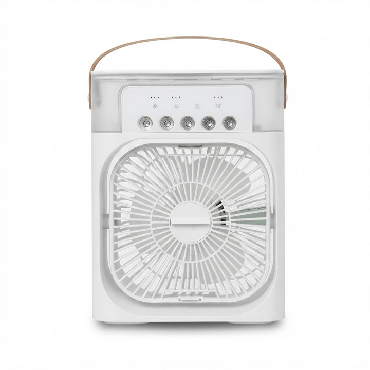3-in-1 Mini-Luftkühler-Ventilator – Tragbarer Luftbefeuchter & LED-Nachtlicht, USB-Tischklimaanlage für Zuhause & Büro