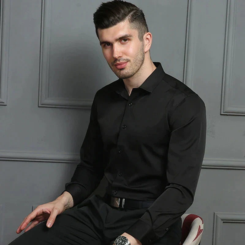 Herren Stretch Shirt Bequemes Hemd Mit Superstretch