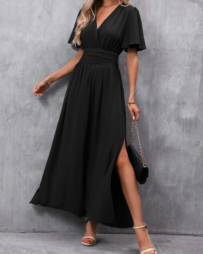 Damen Maxikleid – Abendkleid - Figurbetont mit Seitenschlitz & Eleganz