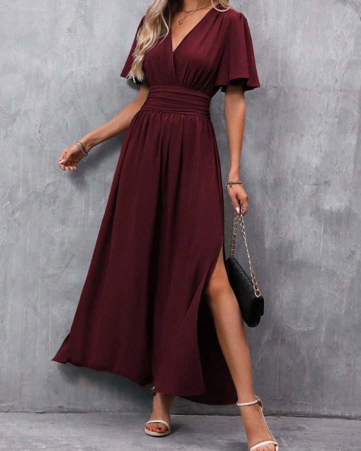 Damen Maxikleid – Abendkleid - Figurbetont mit Seitenschlitz & Eleganz