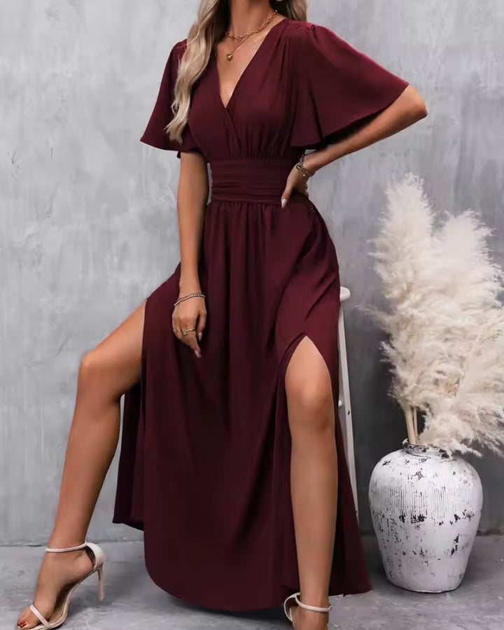 Damen Maxikleid – Abendkleid - Figurbetont mit Seitenschlitz & Eleganz