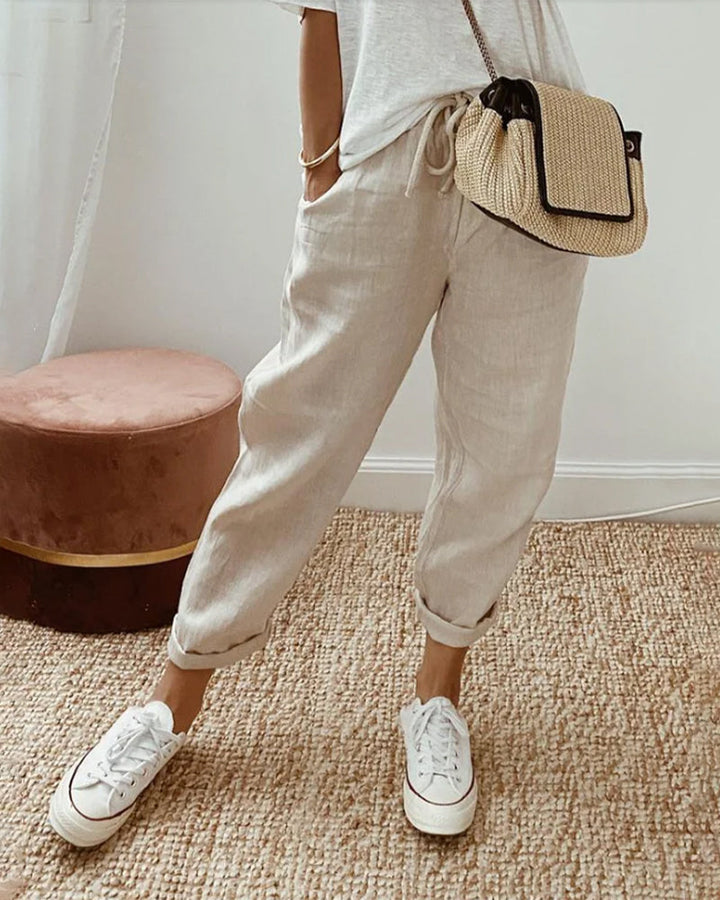 Schweißhemmende High Waist Luxushose Atmungsaktiv Elegant