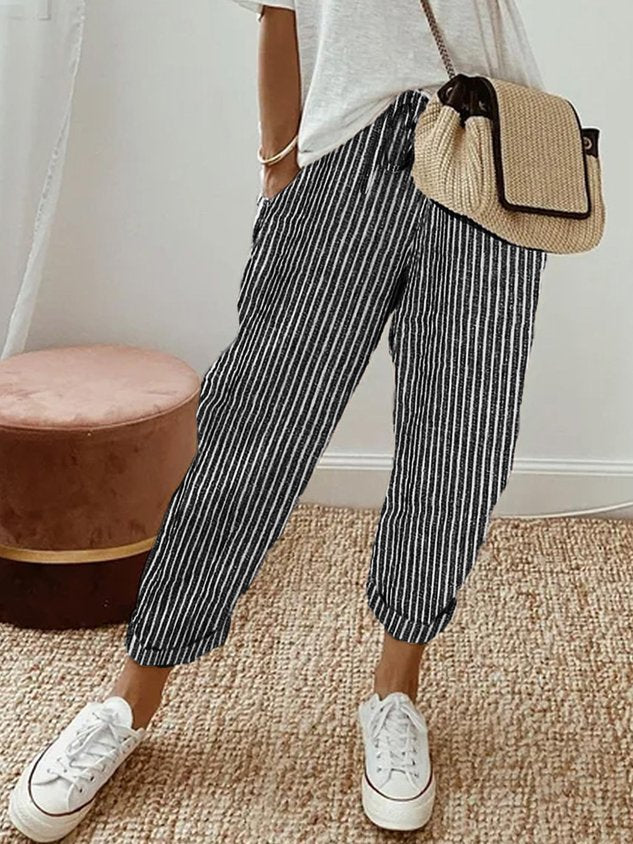 Schweißhemmende High Waist Luxushose Atmungsaktiv Elegant
