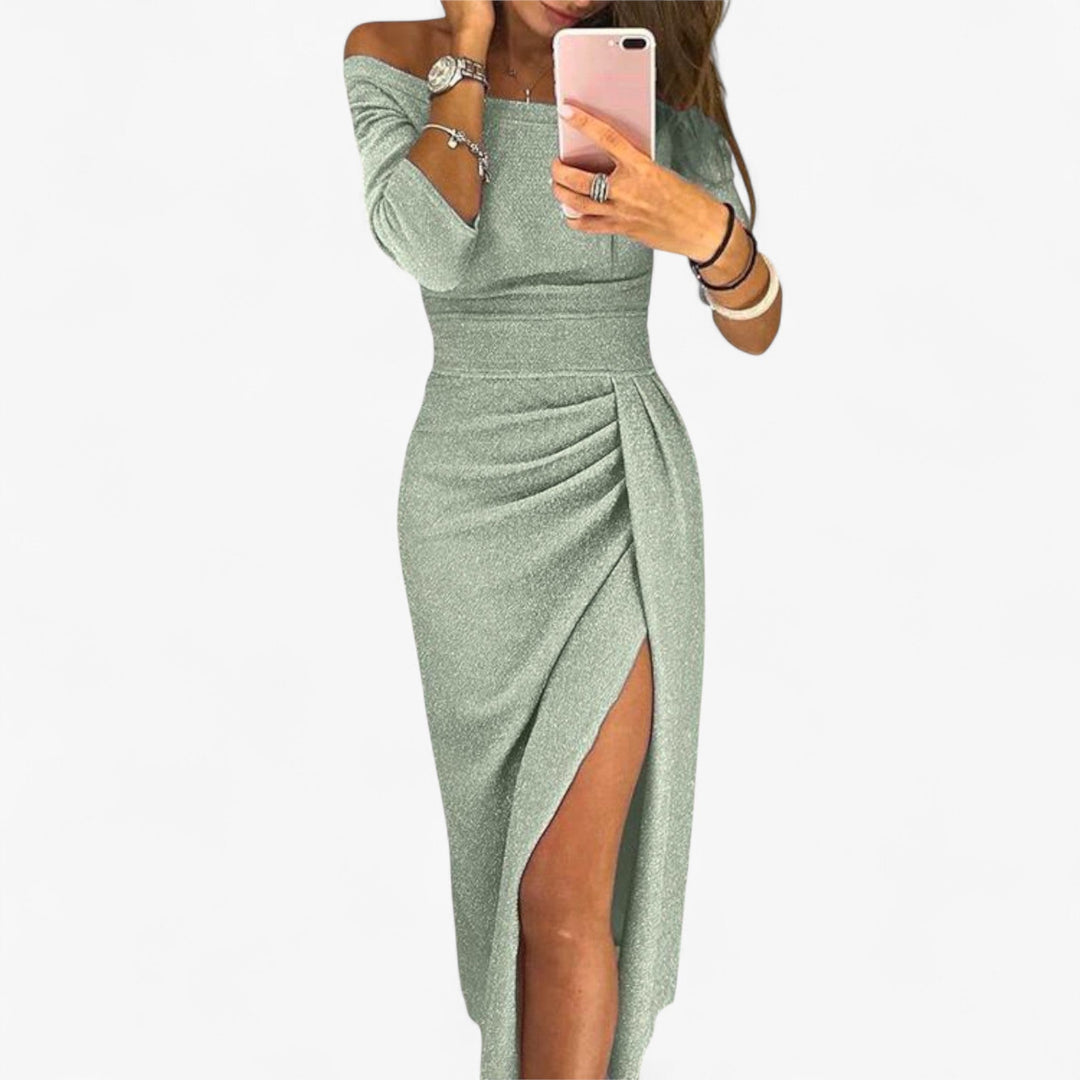 Lyvanto | Elegantes Damenkleid – Schulterfrei & raffiniertes Design