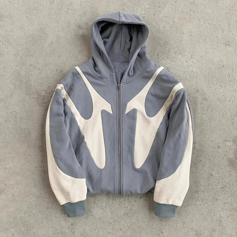Hoodie Amerikanischer Buchstaben-Aufdruck Teufelsmuster Y2k