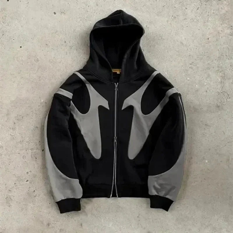 Hoodie Amerikanischer Buchstaben-Aufdruck Teufelsmuster Y2k