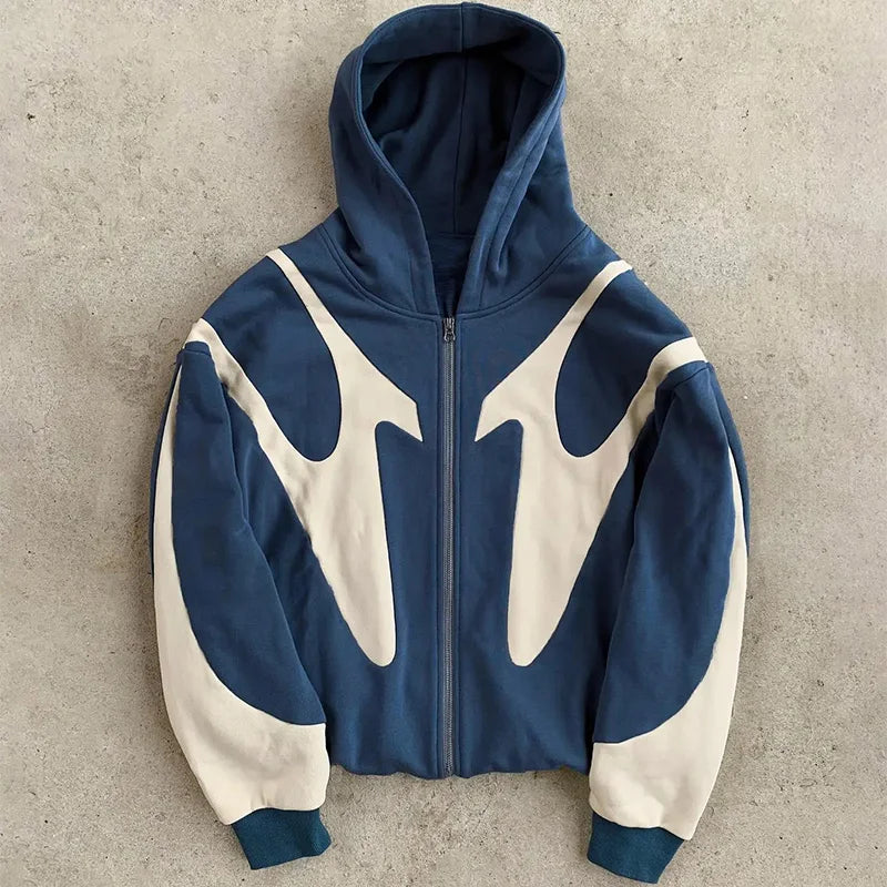 Hoodie Amerikanischer Buchstaben-Aufdruck Teufelsmuster Y2k