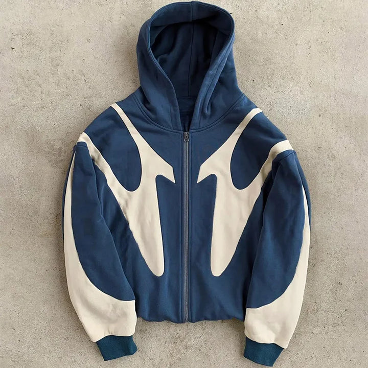 Hoodie Amerikanischer Buchstaben-Aufdruck Teufelsmuster Y2k