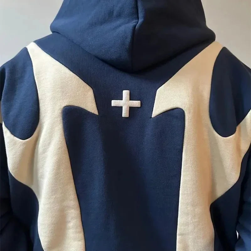 Hoodie Amerikanischer Buchstaben-Aufdruck Teufelsmuster Y2k