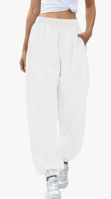 Damen Baggy-Jogginghosen Hohe Taille Weiten Schnitt Bewegungsfreiheit Freizeit