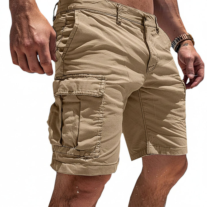 Cargoshorts Herren Locker Mit Taschen – Leichte Sommershorts Baumwolle Beige Grün Schwarz