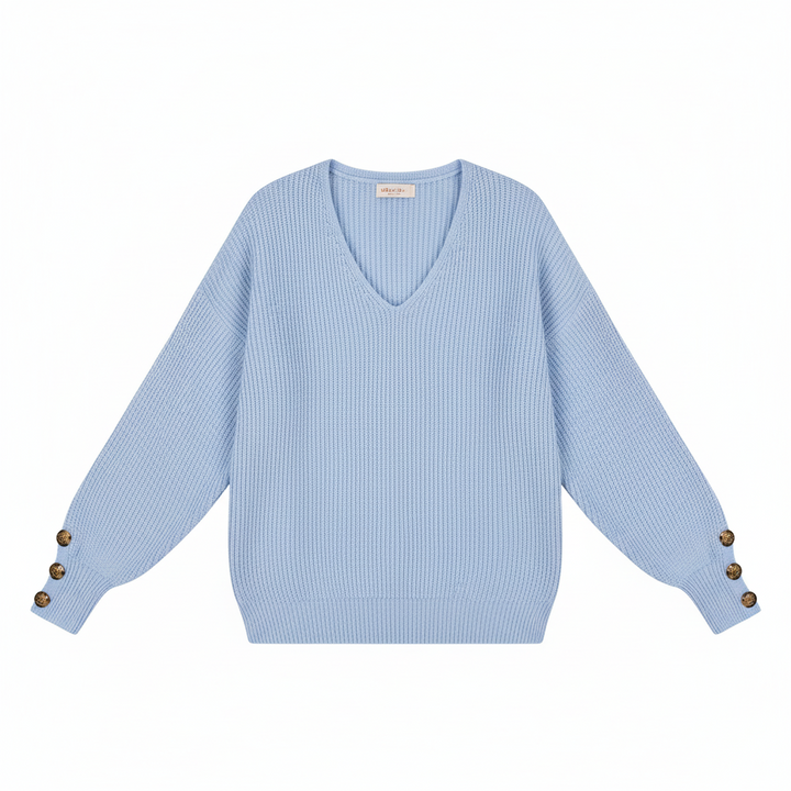 Damen V-Ausschnitt Strickpullover – Weicher Strick & Elegantes Design