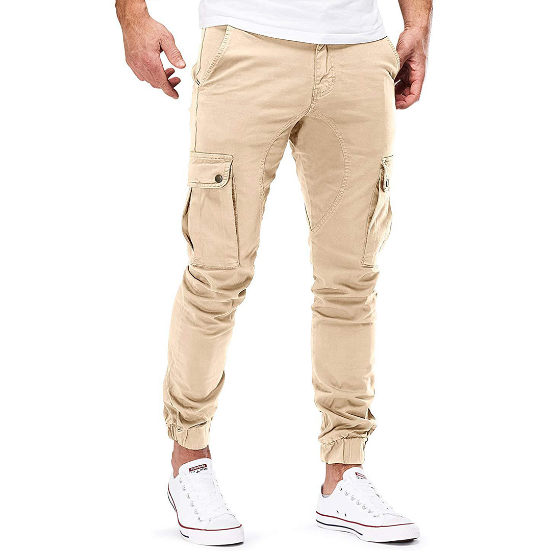 Herren Cargo-Jogginghosen Slim-Fit-Design Taschen Outdoor