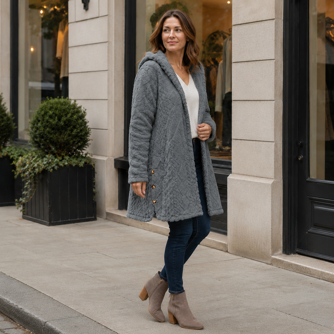 Damen-Fleecejacke mit Kapuze – perfekt für die Übergangszeit