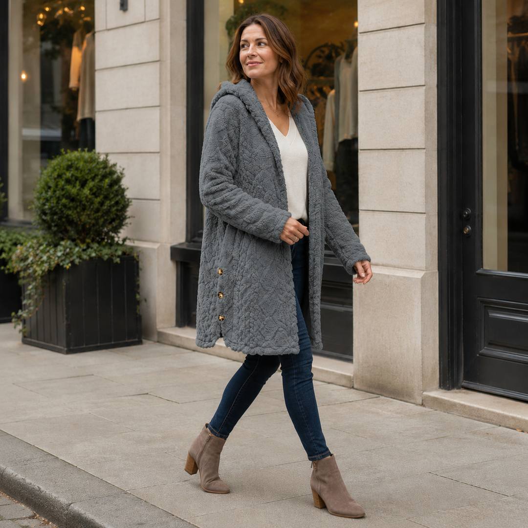 Damen-Fleecejacke mit Kapuze – perfekt für die Übergangszeit