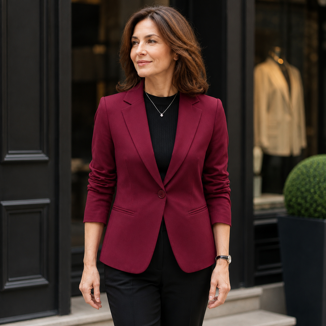 Blazer cintré extensible pour femme, idéal pour le bureau et les rendez-vous