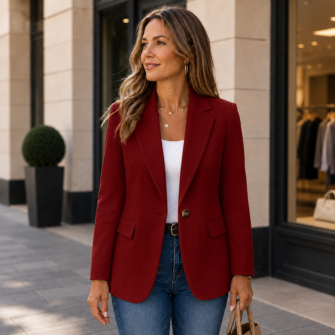 Eleganter Damen Blazer Mit Reverskragen Für Büro Und Alltag