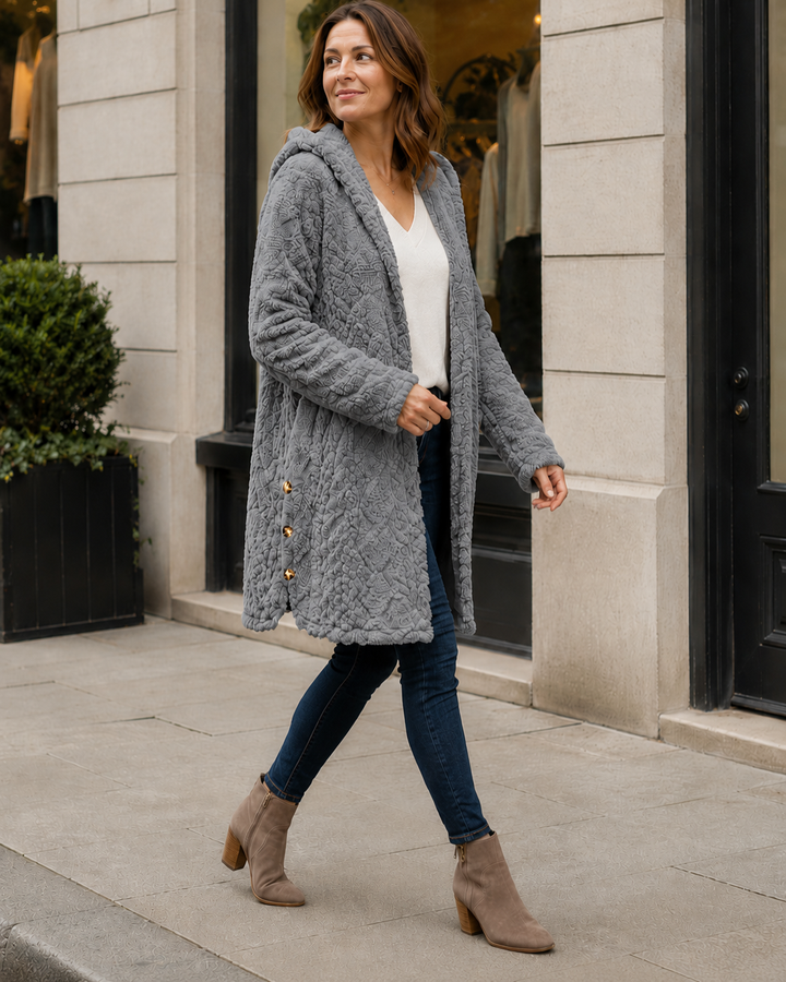 Damen-Fleecejacke mit Kapuze – perfekt für die Übergangszeit