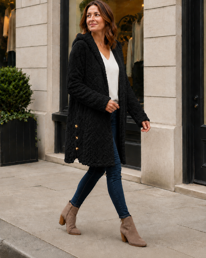 Damen-Fleecejacke mit Kapuze – perfekt für die Übergangszeit
