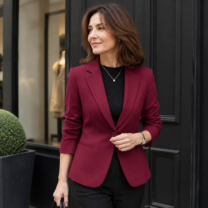 Blazer cintré extensible pour femme, idéal pour le bureau et les rendez-vous