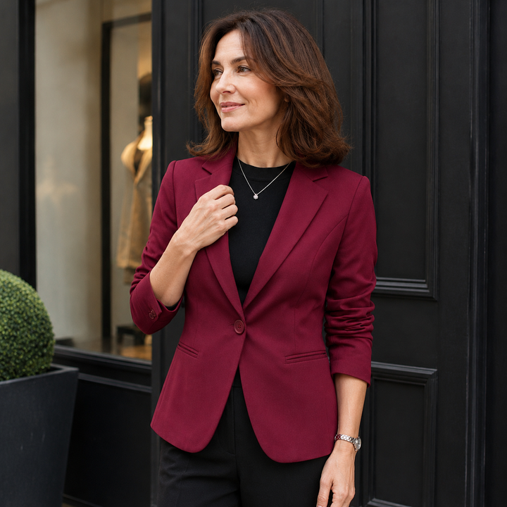 Blazer cintré extensible pour femme, idéal pour le bureau et les rendez-vous