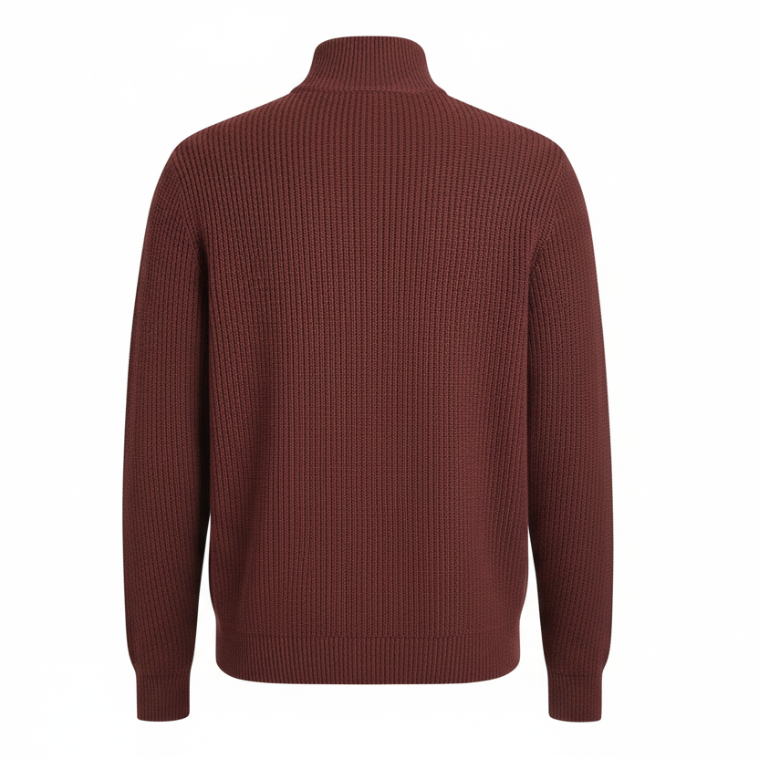 Herren Freizeitpullover Mit Reißverschluss Hochwertiges Material Business-Casual