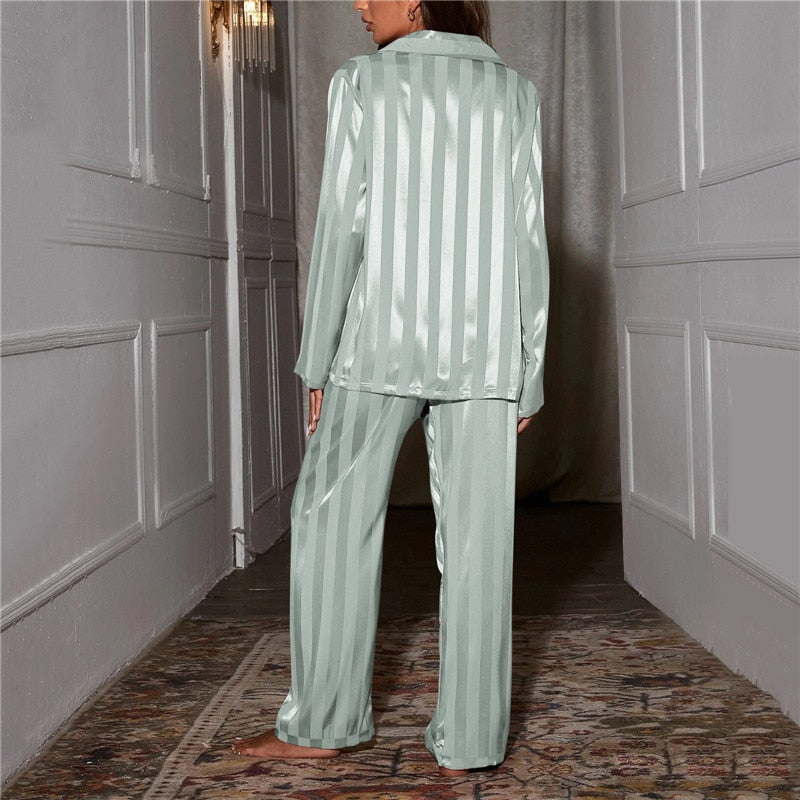 Damenpyjama-Set Langärmlig Und Mit Knöpfen Ultimativen Komfort