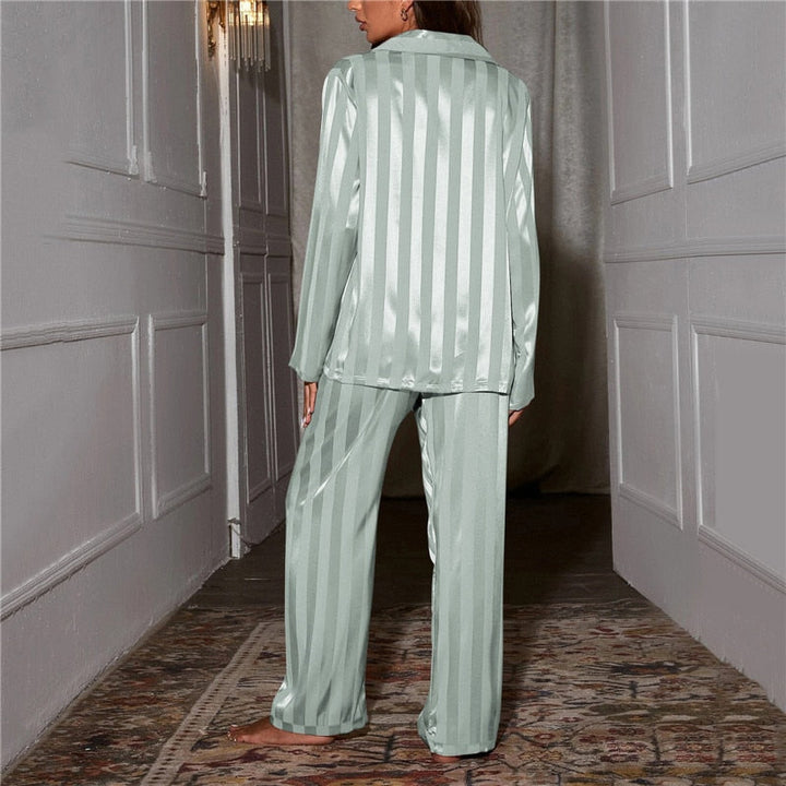 Damenpyjama-Set Langärmlig Und Mit Knöpfen Ultimativen Komfort
