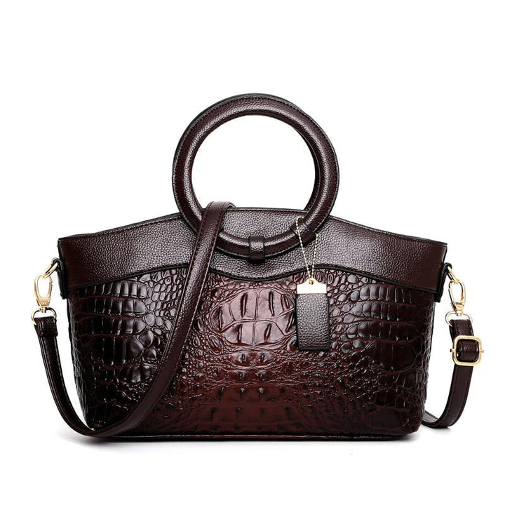 Damen Baguette Handtasche Mit Rundhenkel Kompakten Format Vintage