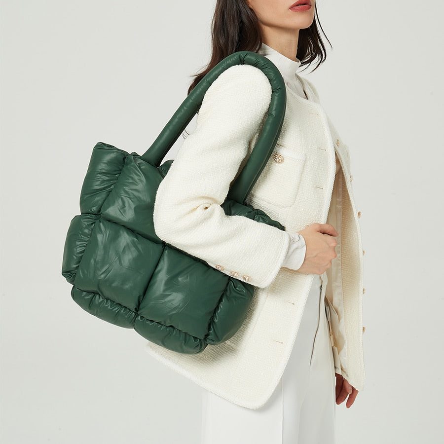 Damen Shopper Handtasche Groß Gepolstert Weiche Polsterung