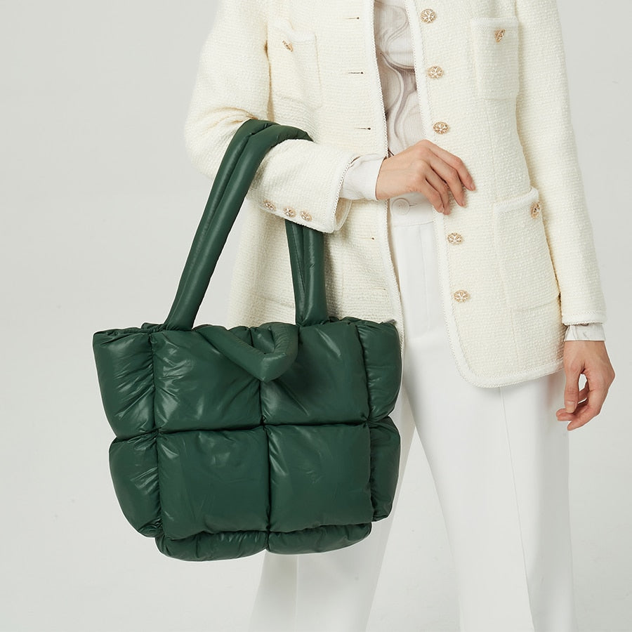 Damen Shopper Handtasche Groß Gepolstert Weiche Polsterung