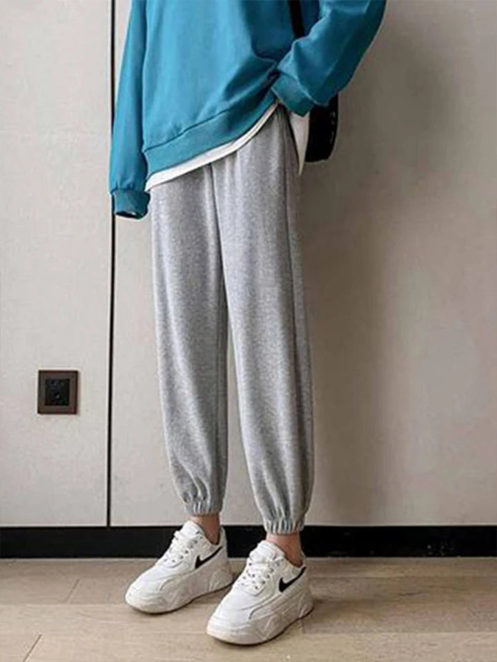 Damen Stylische Jogginghosen Winter Mit Lockerem Schnitt Anpassbarem Kordelzug