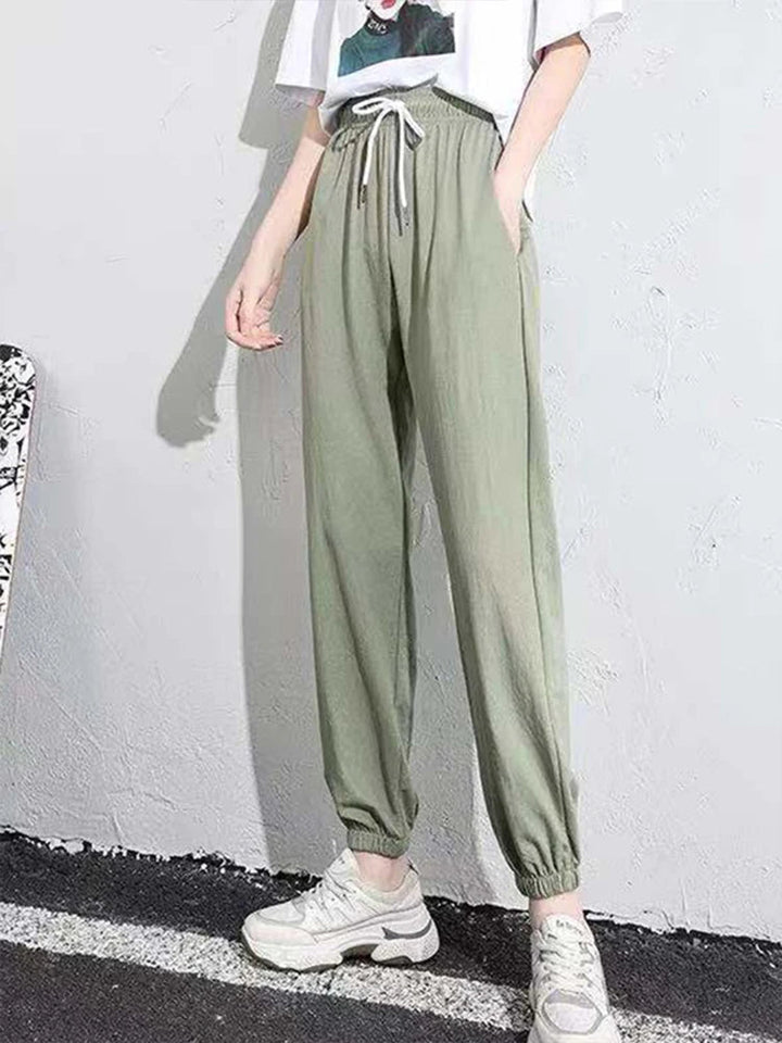 Damen Stylische Jogginghosen Winter Mit Lockerem Schnitt Anpassbarem Kordelzug