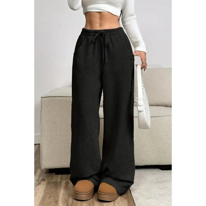 Damen Trendige Hoch Tailliert Cordhose Mit Entspannter Passform