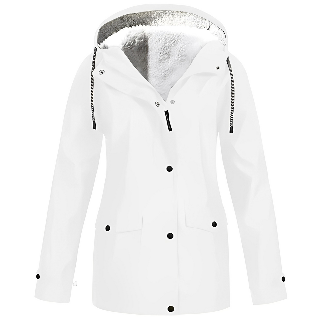 Damen Übergangsjacke Mit Kapuze Und Fleecefutter Warm