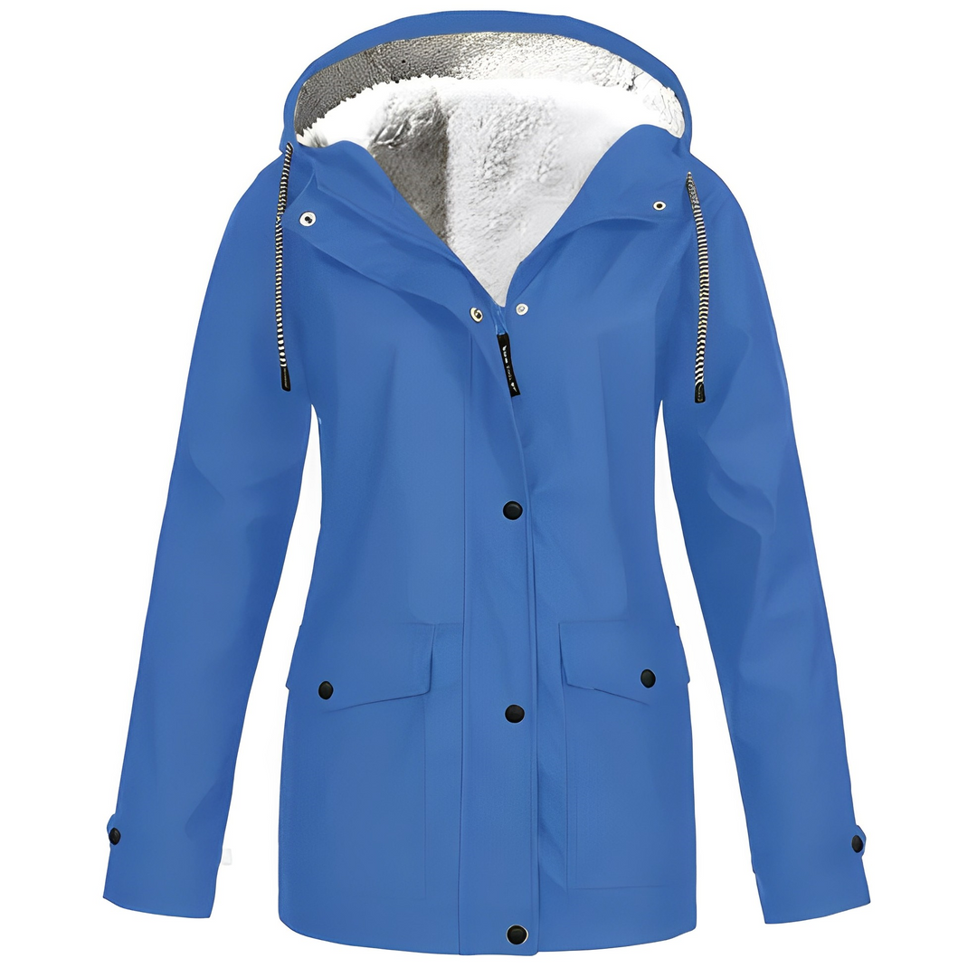 Damen Übergangsjacke Mit Kapuze Und Fleecefutter Warm