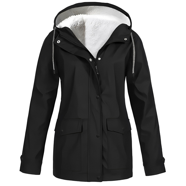 Damen Übergangsjacke Mit Kapuze Und Fleecefutter Warm