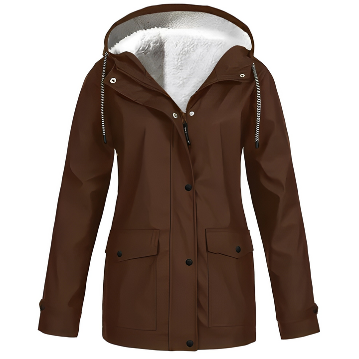 Damen Übergangsjacke Mit Kapuze Und Fleecefutter Warm