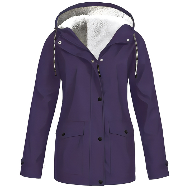 Damen Übergangsjacke Mit Kapuze Und Fleecefutter Warm