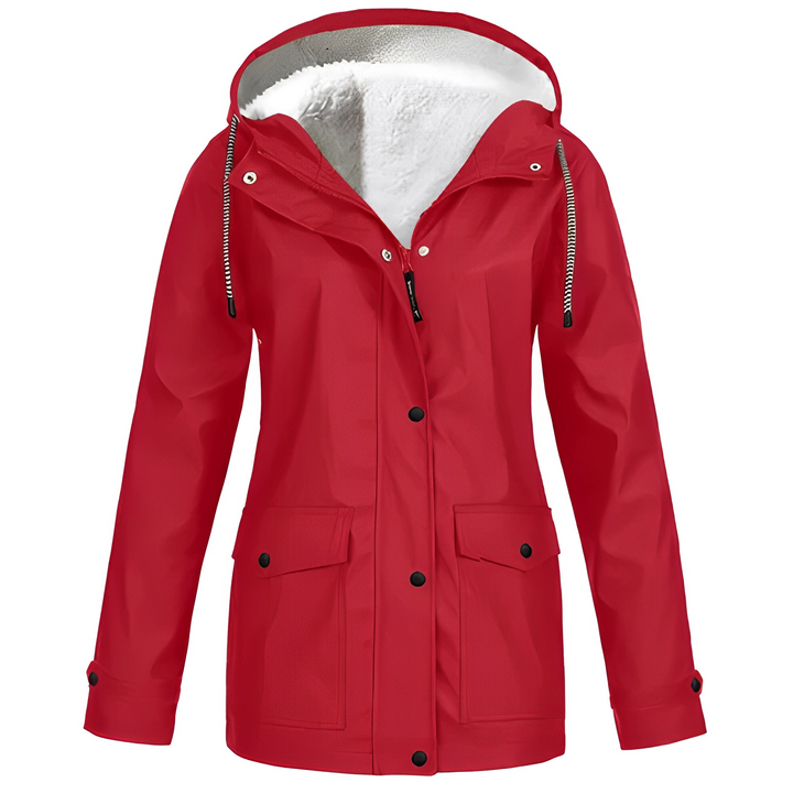 Damen Übergangsjacke Mit Kapuze Und Fleecefutter Warm