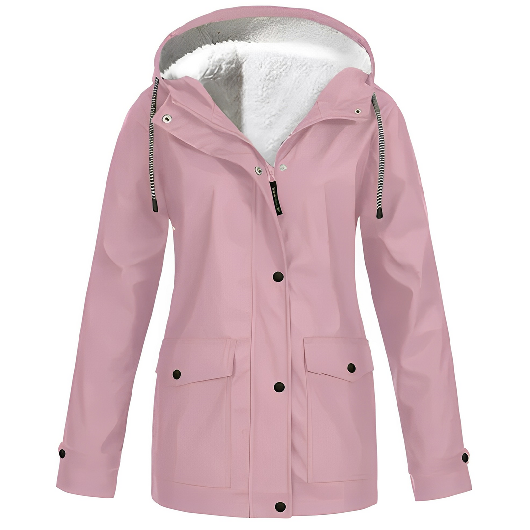 Damen Übergangsjacke Mit Kapuze Und Fleecefutter Warm