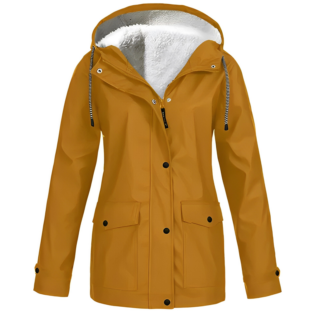 Damen Übergangsjacke Mit Kapuze Und Fleecefutter Warm