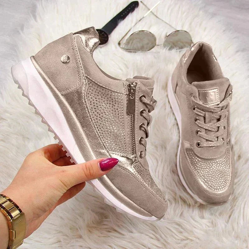 Damen-Schnürschuhe – Modernes Design & praktischer Seitenreißverschluss
