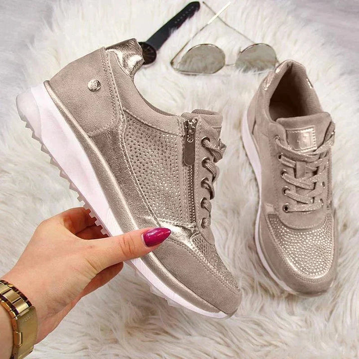 Damen-Schnürschuhe – Modernes Design & praktischer Seitenreißverschluss