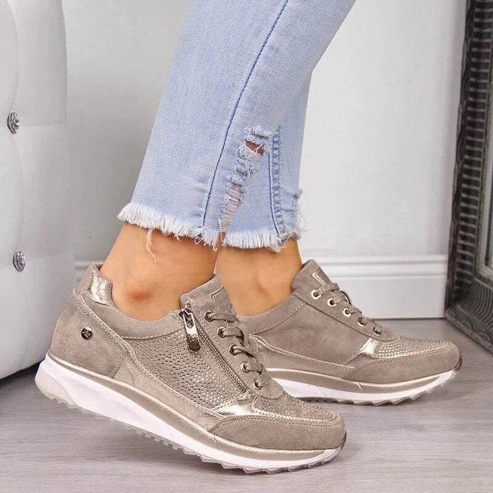 Damen-Schnürschuhe – Modernes Design & praktischer Seitenreißverschluss