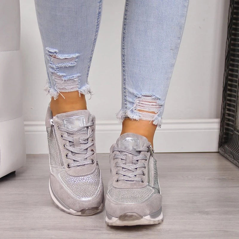 Damen-Schnürschuhe – Modernes Design & praktischer Seitenreißverschluss